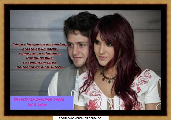 bb!!!!!!!! cand ne mai pui astept acest :rotfl:  :rotfl:  :rotfl: !naci para amarte!